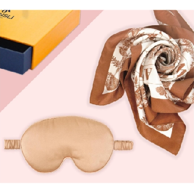 萬事利絲巾禮盒  絲巾眼罩套裝禮盒     高端商務(wù)禮品，送客戶禮品，客戶伴手禮